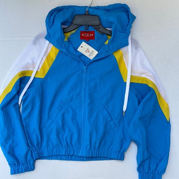 New GUESS Women’s Color block Windbreaker - Picture 1 of 6